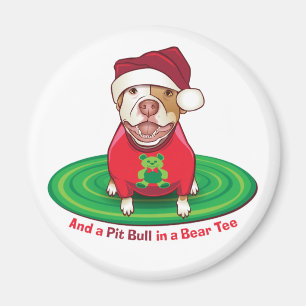 En een Pit Bull in het T-shirt van het Beer Magneet