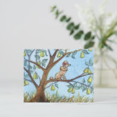 ...en een poo-oodle in een perenboom.. briefkaart (Staand voorkant)
