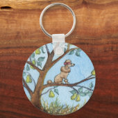 ...en een poo-oodle in een perenboom.. sleutelhanger (Voorkant)