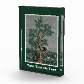 En een Porcupine in een pijnboom Fotoblokken (Rechts)