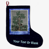 En een Porcupine in een pijnboom Grote Kerstsok (Voorkant)