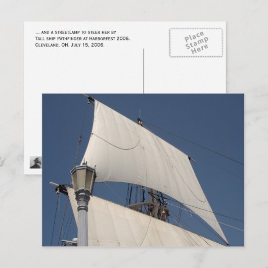 ... en een straatlantaarn om haar langs te sturen. briefkaart (Voorkant / Achterkant)