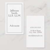  en eenvoudig Advocate Visitekaartje (Voorkant / Achterkant)