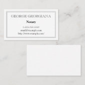 en eenvoudig Notarisch Visitekaartje (Voorkant / Achterkant)