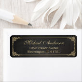  en elegant Damask Lijst Return Address Etiket (Insitu)