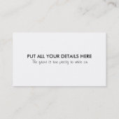  en elegant Visitekaartje [Gedekte hemel] (Achterkant)