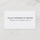  en elegant Visitekaartje [Gedekte hemel] (Achterkant)