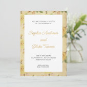  en Elegant Yellow Floral Wedding Kaart (Staand voorkant)