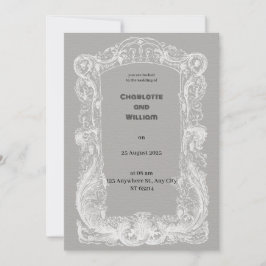  en elegante huwelijksuitnodiging kaart