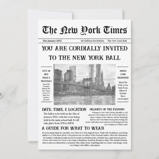  en elegante uitnodiging (Voorkant)