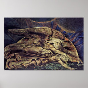 En Elohim Creëer Adam door William Blake Poster