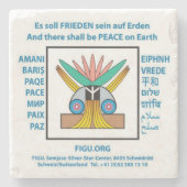 En er zal PEACE op aarde zijn Stenen Onderzetter (Voorkant)