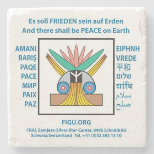 En er zal PEACE op aarde zijn Stenen Onderzetter (Voorkant)