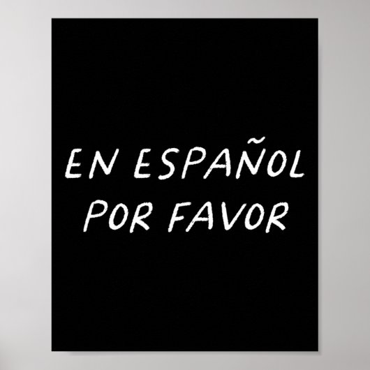 En Español Por Favor Spaans Leraar Fun Terug naar Poster (Voorkant)