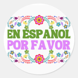 En Español Por Favor, Spaans leraar Gift Master Ronde Sticker