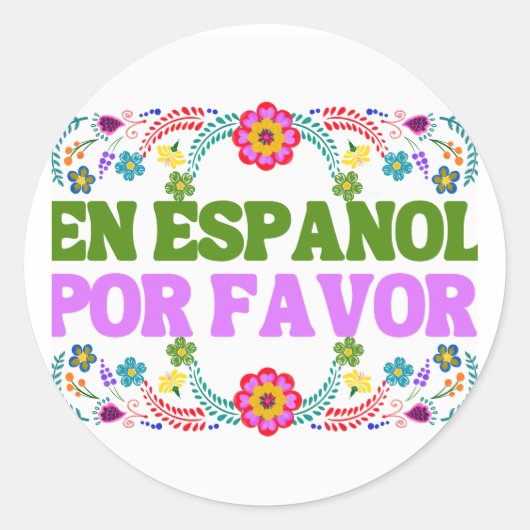 En Español Por Favor, Spaans leraar Gift Master Ronde Sticker (Voorkant)