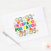 En Español Por Favor, Spaans leraar Gift Master Vierkante Sticker (Envelop)