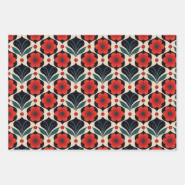  en Folk Patroon Inpakpapier Vel