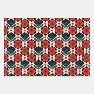  en Folk Patroon Inpakpapier Vel