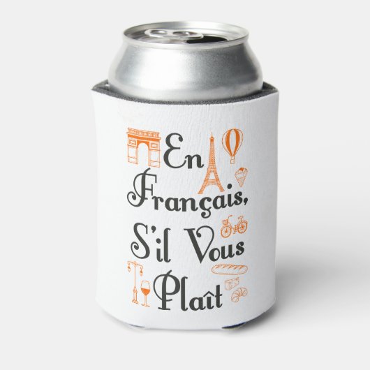 En Francais S'il Vous Plait Franse lerarenstudent Blikjeskoeler (Blikje Achterkant)