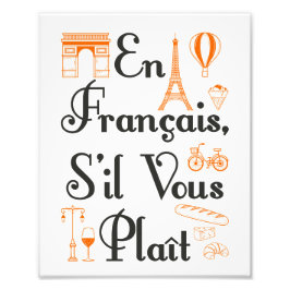 En Francais S'il Vous Plait Franse lerarenstudent Foto Afdruk