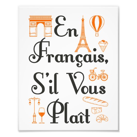 En Francais S'il Vous Plait Franse lerarenstudent Foto Afdruk (Voorkant)