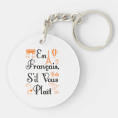 En Francais S'il Vous Plait Franse lerarenstudent Sleutelhanger (Achterkant)