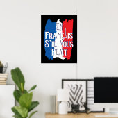 En Francais S'il Vous Plait - Franse taal Poster (Thuiskantoor)