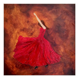 En Fuego, Flamenco Dancer Perfect Poster