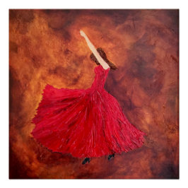 En Fuego, Flamenco Dancer Perfect Poster
