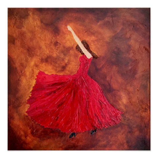 En Fuego, Flamenco Dancer Perfect Poster (Voorkant)