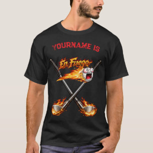 En Fuego Golfbal – Grappige Vlammende Golfbal met  T-shirt