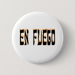 En Fuego (in brand) Ronde Button 5,7 Cm