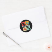 En gamen voor de Cat Lover Gamer Videogame Play Ronde Sticker (Envelop)