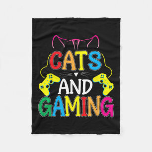 En gamen voor de kattenliefhebber gamer videogame fleece deken