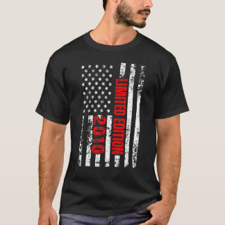 en geboren in 2010 Patriottische 12e verjaardag T-shirt