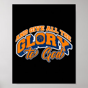 En Geeft Alle Roem Aan God Sketll Fan Speler Poster