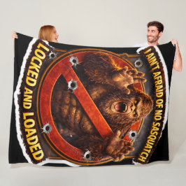 En geladen Sasquatch-jachtclub fleece deken