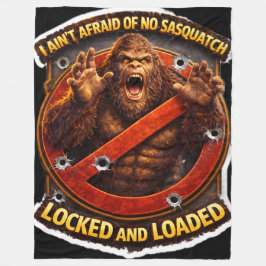 En geladen Sasquatch-jachtclub fleece deken