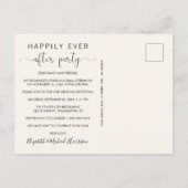 En gelukkig altijd foto-creamreceptie uitnodiging briefkaart (Achterkant)