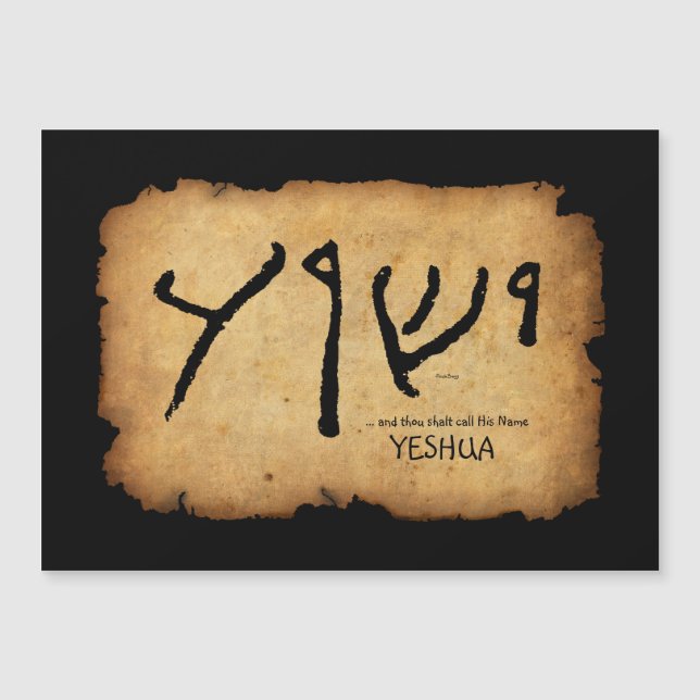 ... en gij zult Zijne Naam "Yeshua" noemen (Voorkant)