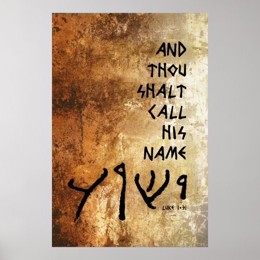 ... en gij zult Zijne Naam "Yeshua" noemen Poster (Voorkant)