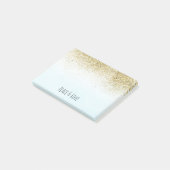  en Glittery Gold Peace Love Blue Ombre Post-it® Notes (Schuin)