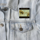 En God gaf Adam het elfde geboden... Vierkante Button 5,1 Cm (In situ)