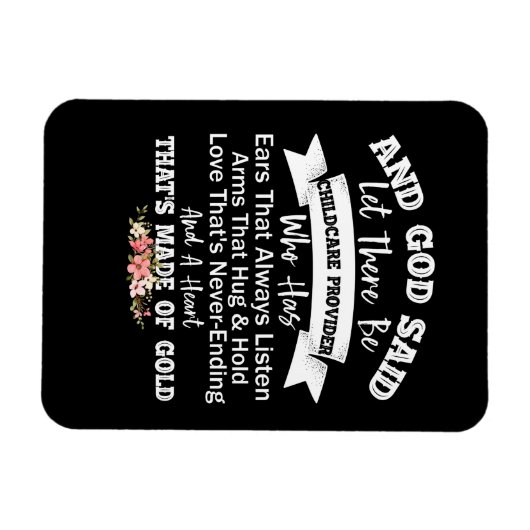 En God zei dat er een kinderzorgverlener moet zijn Magneet (Horizontaal)