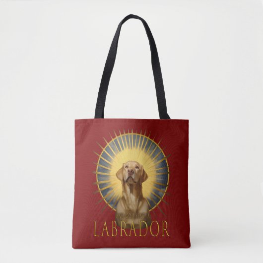 En God zond een labrador grappige kunst Tote Bag (Voorkant)