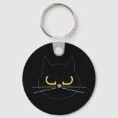 EN??? Grappige Grumpy Black Cat sleutelhanger (Voorkant)