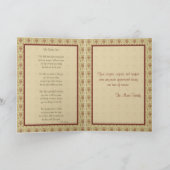 en groene Floral Memorial Kaart met foto (Binnen)