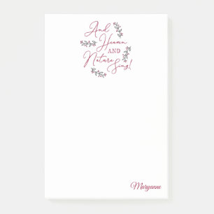 En Heaven en Natuur Sing - Gepersonaliseerd Post-it® Notes