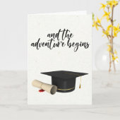 En het avontuur begint met Diploma Afstuderen Kaart (Gele Bloem)